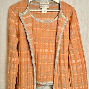 Doncaster shell & sweater set size M. Peachy apricot